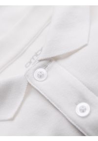 Ombre Clothing - Longsleeve męski BASIC z kołnierzykiem polo – biały V1 OM-POBL-0114 - XXL. Okazja: na co dzień, do pracy. Typ kołnierza: polo. Kolor: biały. Materiał: bawełna, dzianina. Długość rękawa: długi rękaw. Wzór: ze splotem. Styl: elegancki, casual #3
