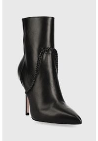 Liu Jo botki skórzane MARILYN 123 damskie kolor czarny na szpilce SXX669P006222222. Kolor: czarny. Materiał: skóra. Obcas: na szpilce. Wysokość obcasa: średni #2