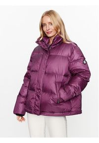 Karl Lagerfeld - KARL LAGERFELD Kurtka zimowa Check 236W1506 Różowy Regular Fit. Typ kołnierza: dekolt w karo. Kolor: różowy. Materiał: syntetyk. Sezon: zima