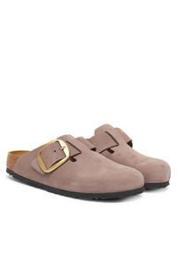 Birkenstock Klapki Boston Big Buckle 1030544 Beżowy. Kolor: beżowy. Materiał: nubuk, skóra #5
