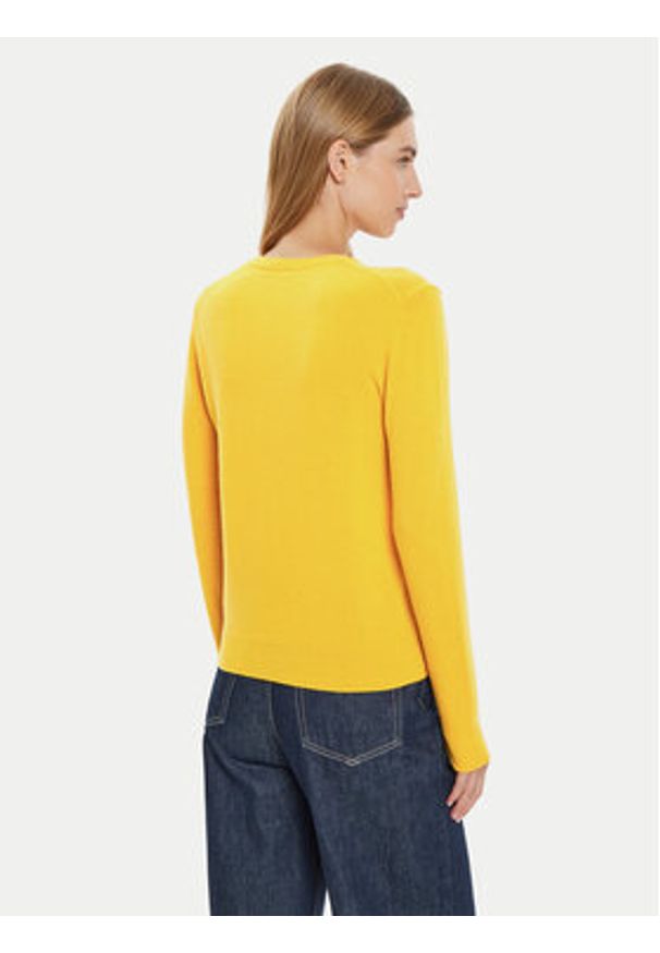 United Colors of Benetton - United Colors Of Benetton Sweter 1002D1K01 Żółty Regular Fit. Kolor: żółty. Materiał: wełna