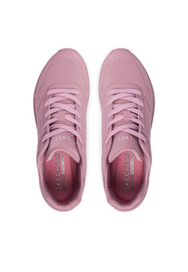skechers - Skechers Sneakersy Uno 177861/MVE Różowy. Kolor: różowy. Materiał: skóra