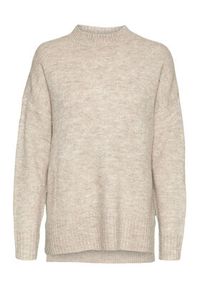 Vero Moda Sweter 10269229 Beżowy Regular Fit. Kolor: beżowy. Materiał: syntetyk #3