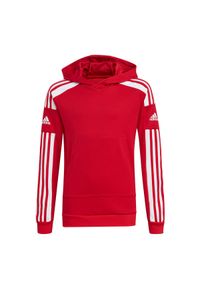Adidas - Bluza dla dzieci adidas Squadra 21 Hoody Youth czerwona GP6433. Kolor: biały, wielokolorowy, czerwony