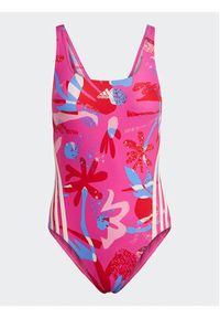 Adidas - adidas Strój kąpielowy Floral 3-Stripes Swimsuit IB5995 Różowy Regular Fit. Kolor: różowy. Materiał: syntetyk #2