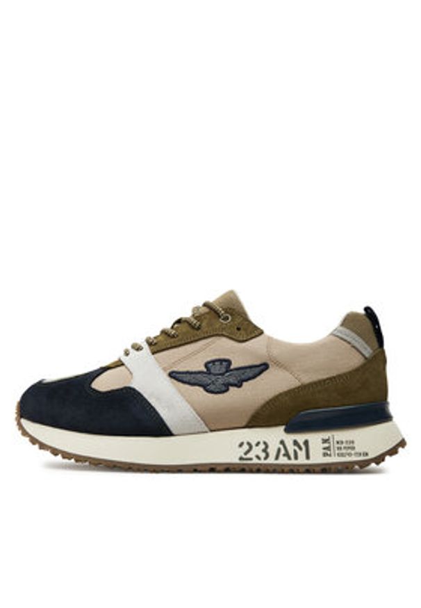 Aeronautica Militare Sneakersy 241SC265CT3298 Khaki. Kolor: brązowy. Materiał: materiał