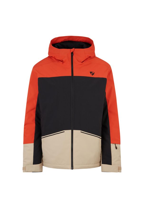 Kurtka narciarska męska Ziener Timbarra. Kolor: czarny, wielokolorowy, pomarańczowy. Sezon: zima. Sport: narciarstwo