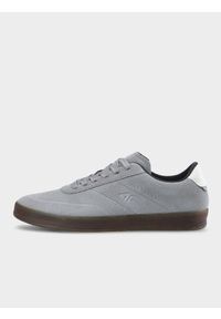 4f - 4F Buty lifestyle sneakersy OAK skórzane męskie - szare 43. Okazja: na co dzień. Kolor: szary. Materiał: skóra. Szerokość cholewki: normalna