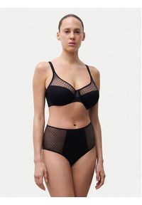Chantelle Figi klasyczne z wysokim stanem Norah Chic C16M80 Czarny. Stan: podwyższony. Kolor: czarny. Materiał: syntetyk