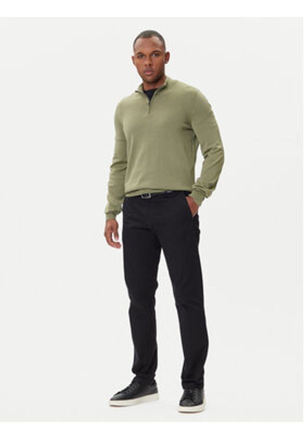 BOSS Sweter Ebenji 50528300 Zielony Regular Fit. Kolor: zielony. Materiał: wełna