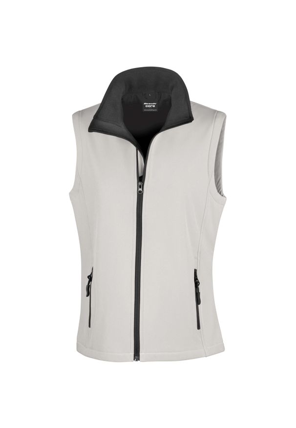 RESULT - Kamizelka damska puchowa Result Softshell. Kolor: wielokolorowy, biały, czarny. Materiał: softshell, puch. Styl: elegancki