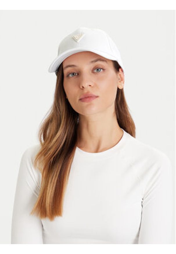 Guess Czapka z daszkiem V4YZ01 WG982 Biały. Kolor: biały. Materiał: poliamid, nylon