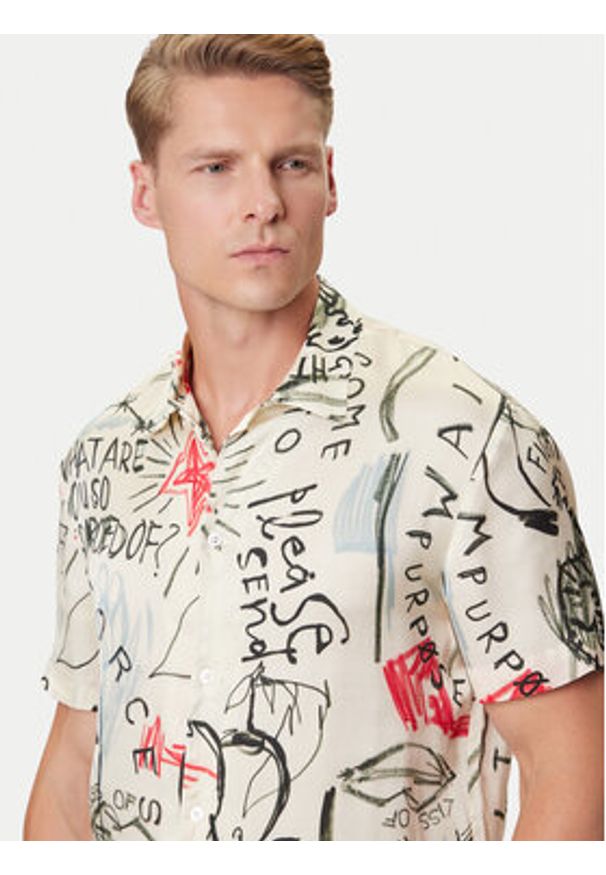 Baldessarini Koszula B3 76002.3725 Biały Regular Fit. Kolor: biały. Materiał: wiskoza