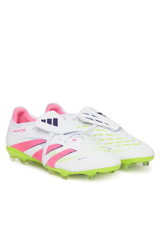 Adidas - adidas Buty do piłki nożnej Predator Pro Fold-Over Tongue Firm Ground JR0440 Biały. Kolor: biały. Materiał: skóra