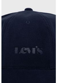 Levi's® - Levi's Czapka kolor granatowy gładka. Kolor: niebieski. Wzór: gładki. Styl: biznesowy #4