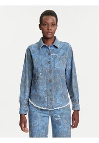Desigual Koszula jeansowa Pasleyblue 25WWEW68 Niebieski Loose Fit. Kolor: niebieski. Materiał: bawełna