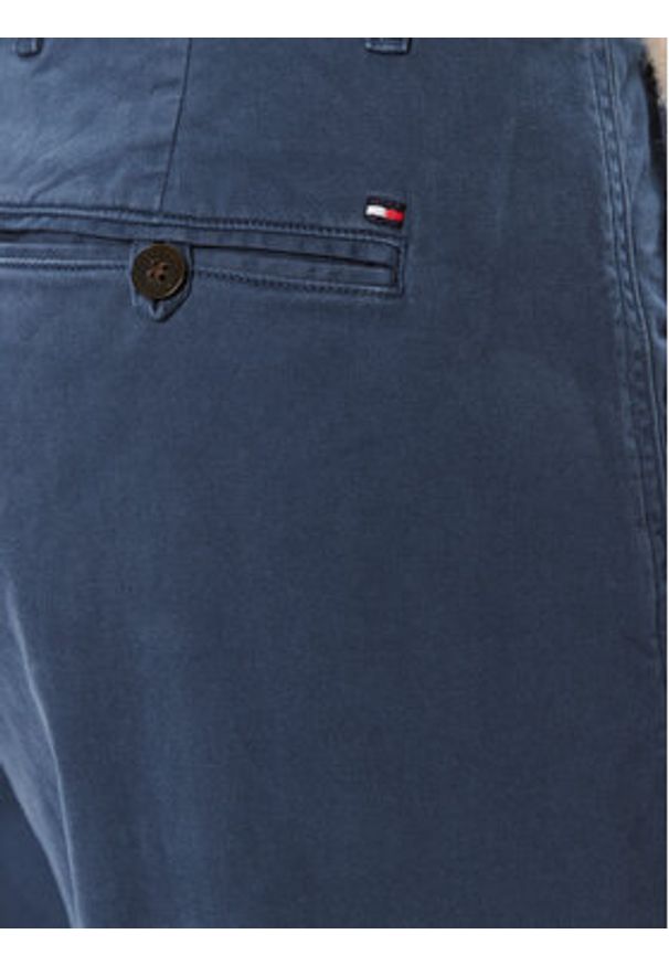TOMMY HILFIGER - Tommy Hilfiger Spodnie materiałowe WW0WW42233 Niebieski Relaxed Fit. Kolor: niebieski. Materiał: bawełna
