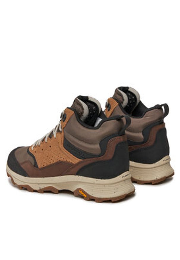 Merrell Sneakersy Speed Solo Mid Wp J004533 Brązowy. Kolor: brązowy. Materiał: skóra, zamsz