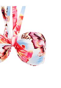 AGUA BENDITA - Top od bikini Hera Oazze. Kolor: biały. Materiał: tkanina. Wzór: aplikacja, kolorowy, nadruk, kwiaty #6