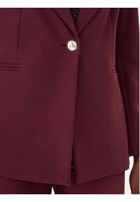 Maryley Marynarka 25IB187/M06/43BU Bordowy Regular Fit. Kolor: czerwony. Materiał: syntetyk