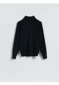 Reserved - Sweter z domieszką kaszmiru - czarny. Kolor: czarny. Materiał: kaszmir