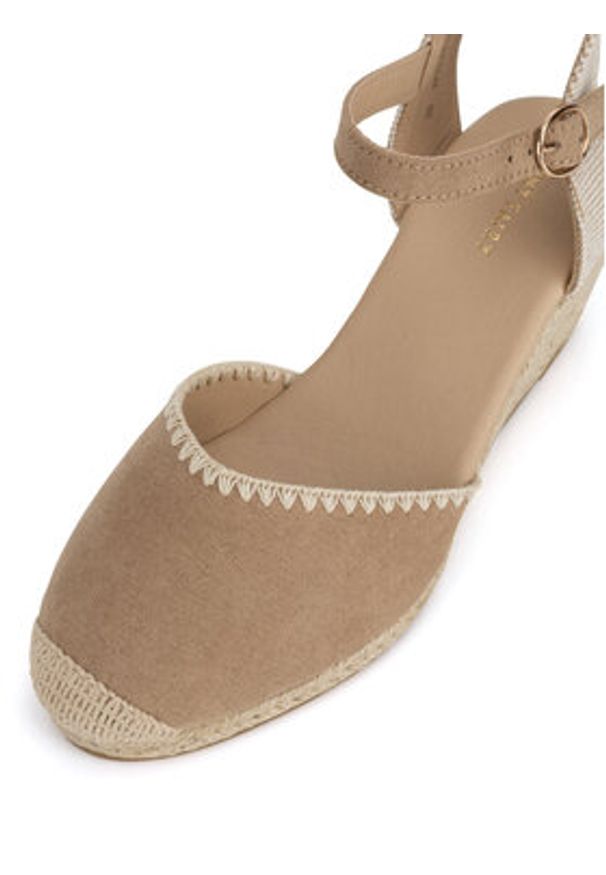 Jenny Fairy Espadryle WYL2610-1 Beżowy. Kolor: beżowy. Materiał: materiał