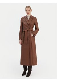 BARDOT - Bardot Płaszcz przejściowy 59899JB5 Brązowy Regular Fit. Kolor: brązowy. Materiał: skóra #1