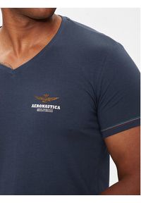 Aeronautica Militare T-Shirt AM1UTI004 Granatowy Regular Fit. Kolor: niebieski. Materiał: bawełna
