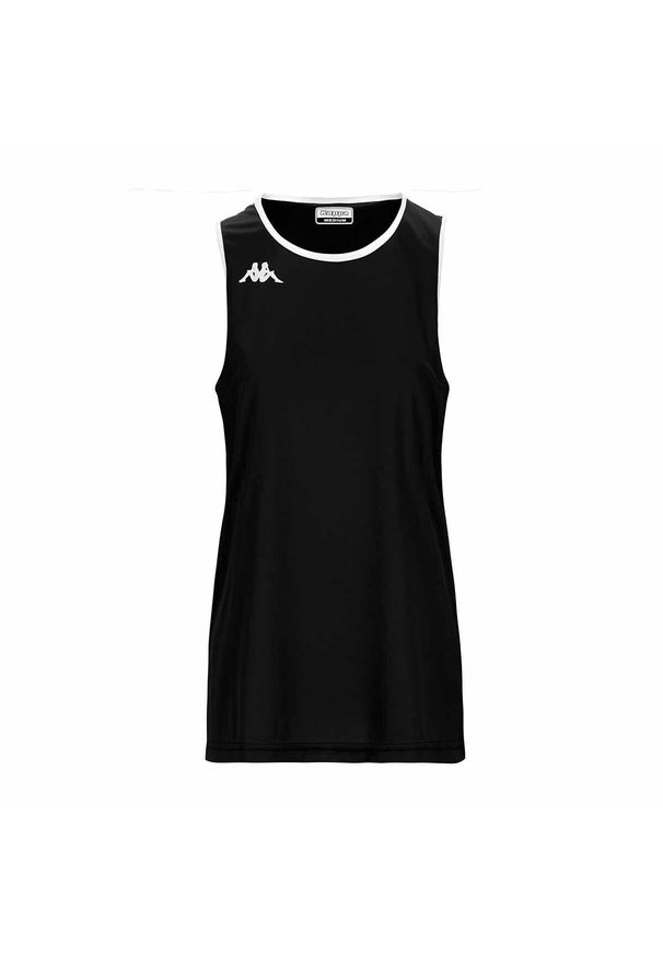 Damski dżersej bez rękawów Kappa Danca. Kolor: czarny, biały, wielokolorowy. Materiał: jersey. Długość rękawa: bez rękawów. Sport: koszykówka