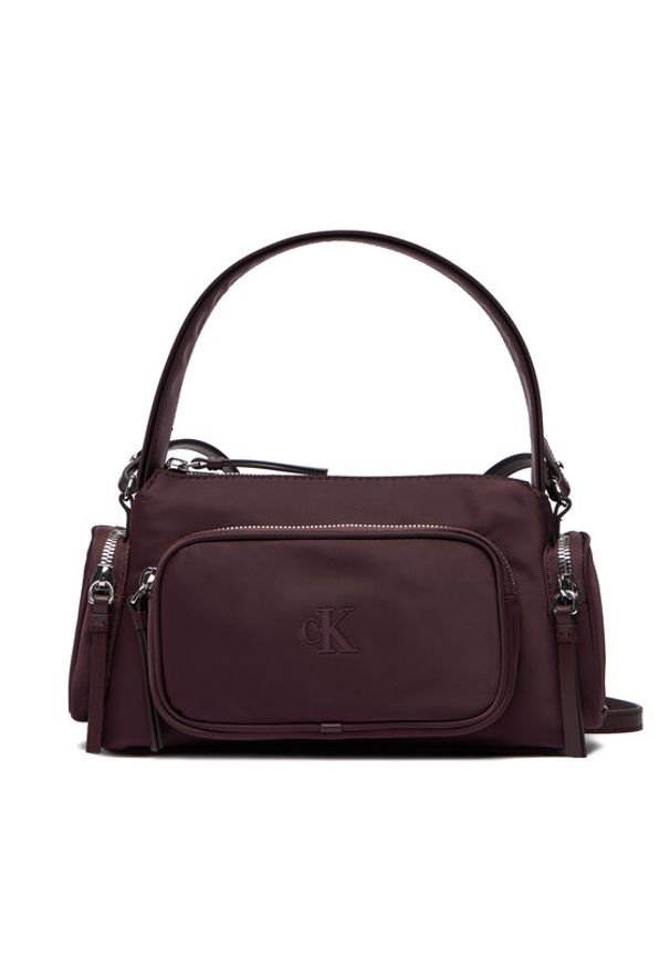 Calvin Klein Torebka Pocket Nylon Bag W/ Strap LV04F3132G Bordowy. Kolor: czerwony