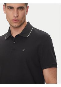 Calvin Klein Polo LV04LC239G Czarny Regular Fit. Typ kołnierza: polo. Kolor: czarny. Materiał: bawełna