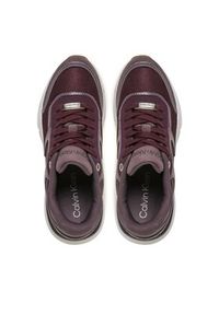 Calvin Klein Sneakersy Flexi Runner Lace Up HW0HW01370 Bordowy. Kolor: czerwony. Materiał: materiał #5