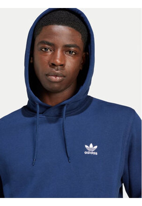 Adidas - adidas Bluza Trefoil Essentials IX7668 Granatowy Regular Fit. Kolor: niebieski. Materiał: bawełna