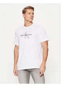 Calvin Klein Jeans T-Shirt Ss Hero Monogram Tee 30s Eu Opt 00040EM286 Biały Regular Fit. Kolor: biały. Materiał: bawełna #5