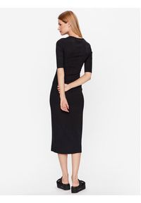 Calvin Klein Sukienka dzianinowa K20K205752 Czarny Slim Fit. Kolor: czarny. Materiał: dzianina