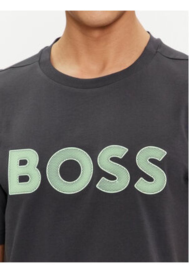 BOSS - Boss T-Shirt 50512866 Szary Regular Fit. Kolor: szary. Materiał: bawełna