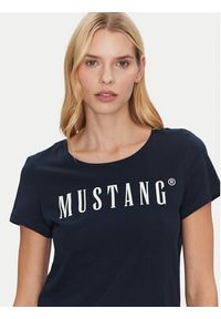 Mustang T-Shirt Alma 1013933 Granatowy Regular Fit. Kolor: niebieski. Materiał: bawełna #4
