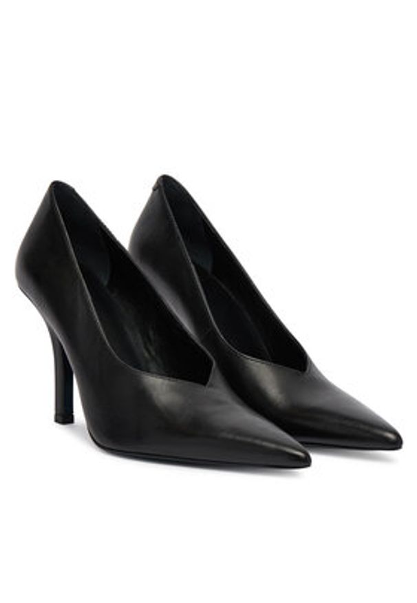 Patrizia Pepe Szpilki 8Z0106/L048-K103 Czarny. Kolor: czarny. Materiał: skóra. Obcas: na szpilce