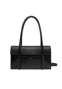 Calvin Klein Torebka Ck Linn Shoulder Bag K60K613111 Czarny. Kolor: czarny. Materiał: skórzane