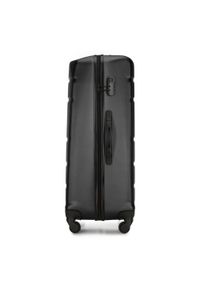 Wittchen - Duża walizka z ABS-u żłobiona czarna. Kolor: czarny. Materiał: guma. Styl: klasyczny #10