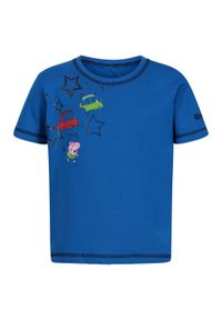 Regatta - TShirt Dziecięcy Świnka Peppa Z Gwiazdkami. Kolor: niebieski, wielokolorowy, szary #1