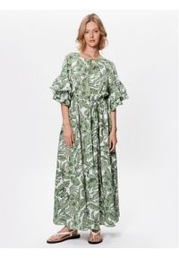 TwinSet - TWINSET Sukienka letnia 231LM2PDD Zielony Relaxed Fit. Kolor: zielony. Materiał: bawełna. Sezon: lato #1