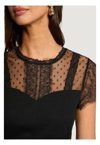 Morgan Bluzka 261-DAPHNE Czarny Regular Fit. Kolor: czarny. Materiał: syntetyk #3