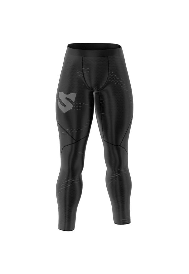 SMMASH - Legginsy fitness długie męskie Smmash Murk. Kolor: wielokolorowy, szary, czarny. Sport: fitness