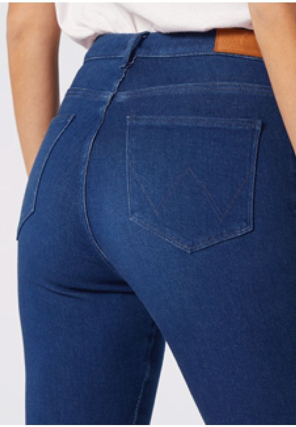 Wrangler - WRANGLER HIGH RISE SKINNY DAMSKIE SPODNIE JEANSOWE JEANSY DEEP WATERS W27HJN69D 112128091