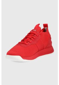 BOSS sneakersy Titanium kolor czerwony. Nosek buta: okrągły. Zapięcie: sznurówki. Kolor: czerwony. Materiał: guma #3