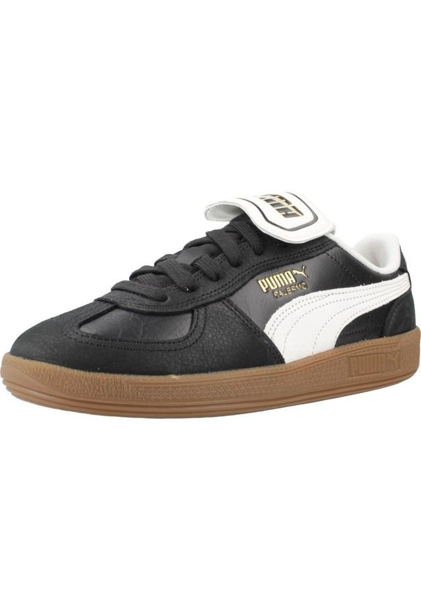 Puma - Buty PUMA YELLOW PALERMO PREMIUM Czarny. Kolor: czarny. Materiał: tkanina, skóra. Sport: piłka nożna