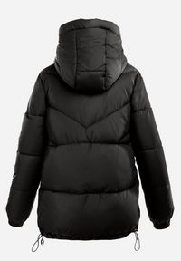 Born2be - Czarna Kurtka Pikowana z Kapturem Lannea. Typ kołnierza: kaptur. Kolekcja: plus size. Kolor: czarny. Materiał: jeans. Długość rękawa: długi rękaw. Długość: długie #4