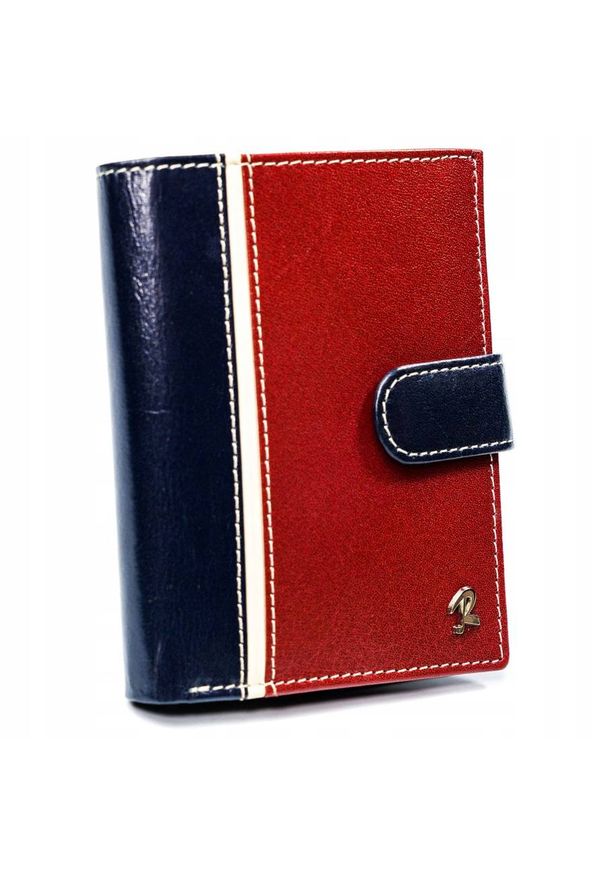 ROVICKY - Portfel męski czerwono-granatowy Rovicky 326L-RBA-D NAVY-RED. Kolor: czerwony, niebieski, wielokolorowy. Materiał: skóra