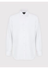 Pako Lorente - Biała bawełniana koszula męska. Kolor: biały, czarny. Materiał: bawełna. Długość rękawa: długi rękaw. Długość: długie. Wzór: gładki #4